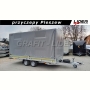LT-138 przyczepa + plandeka 450x220x210cm, spedycyjna przyczepa ciężarowa, burty stalowe, DMC 2700kg
